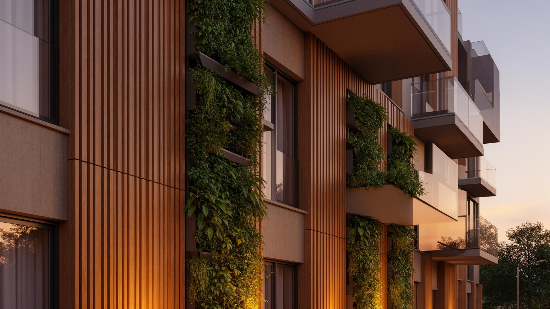 Dettaglio facciata Green Residence
